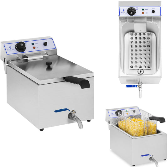Royal Catering Professional fish fryer with tap 3000W 17L Royal Catering RCEF 15E