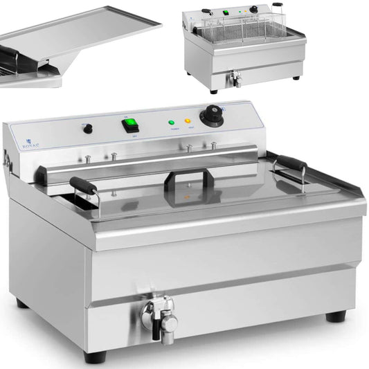 Royal Catering Fryer for fish buds fries with a leak 9000 W 30 l 400 V