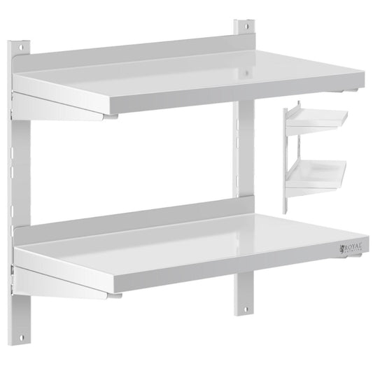 Royal Catering Wall shelf hanging dining double with STAL 60 x 30 cm adjustment