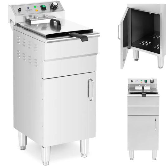 Royal Catering Free-standing electric fryer with cabinet 400 V 5000 W 13 l