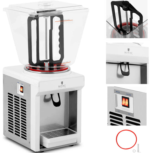 Royal Catering Cooling dispenser with a mixer for juices and drinks, 25 l, 240 W