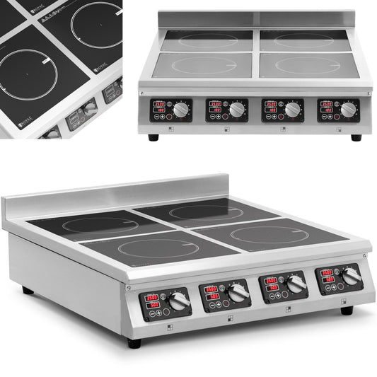 Royal Catering Inductive kitchen 4 burner adjustable timer 400 V 4 x 3500 W