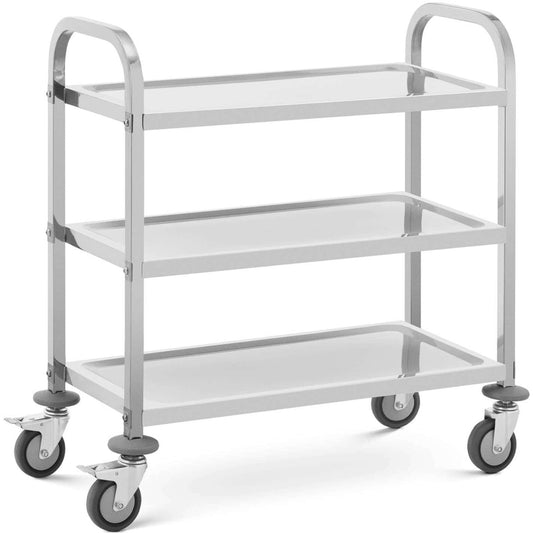 Royal Catering Catering waiter trolley for serving, 3 shelves, 69 x 34 cm, up to 81 kg