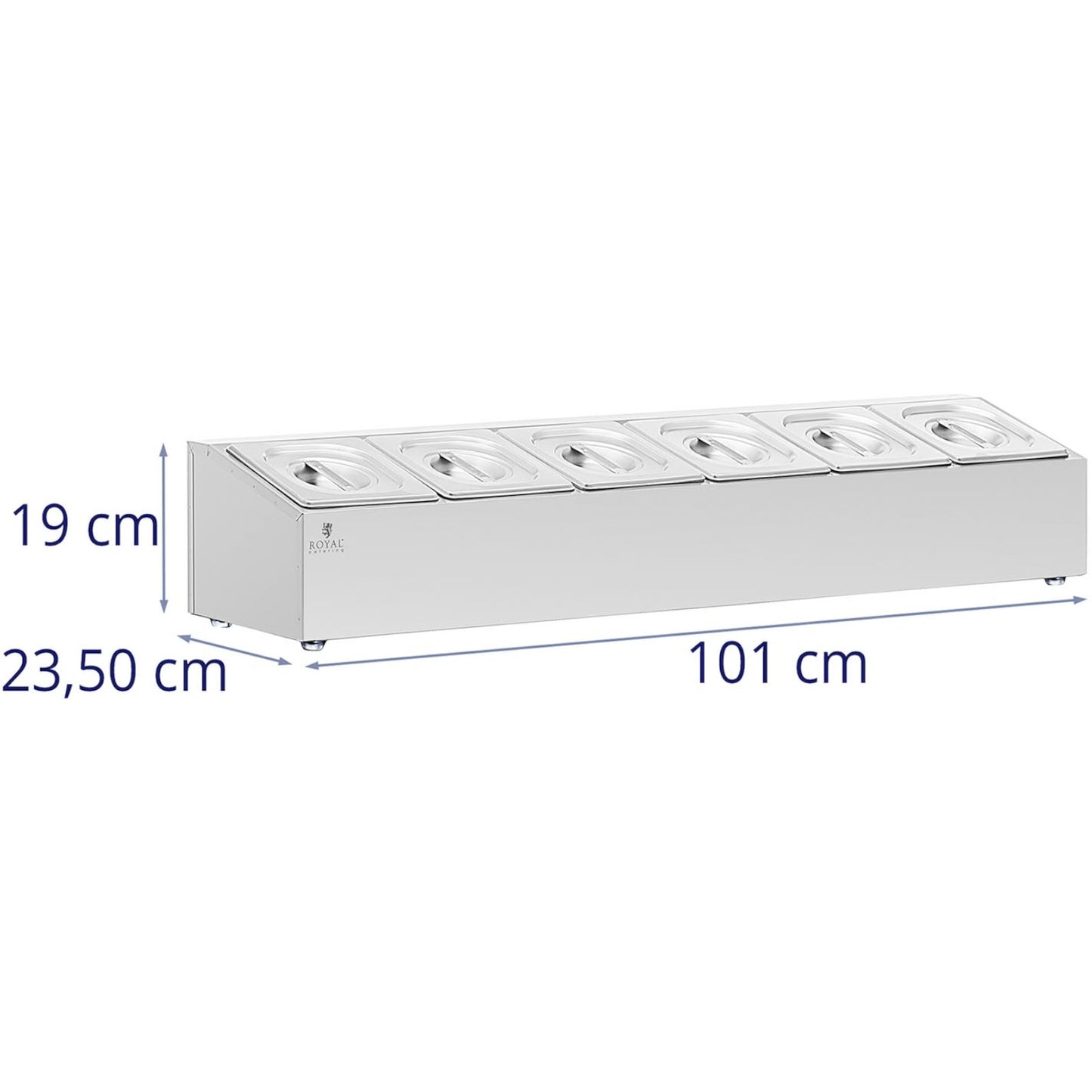 Royal Catering Display stand for catering containers 6 x GN 1/6 11.4 l + containers with lids – image 8