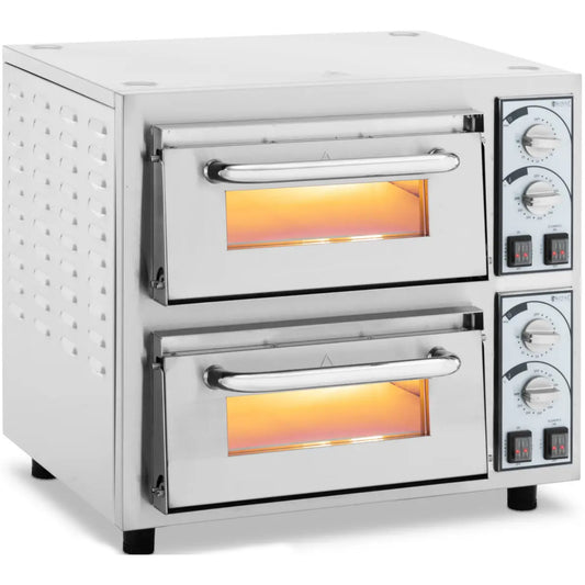Royal Catering Professional two-chamber pizza oven for 2 pizzas. 35 cm 4400 W