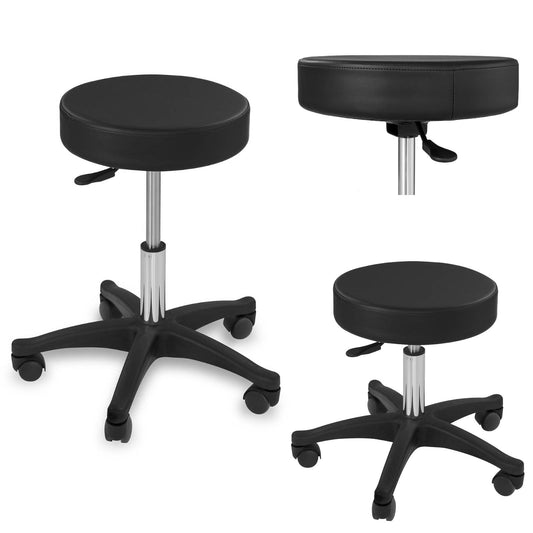 Table stool hocker cosmetic rotating wheel Physa AVERSA black