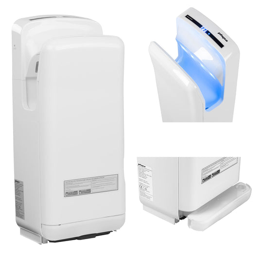 White electric pocket dryer with electric hand 1650W Physa Oria white
