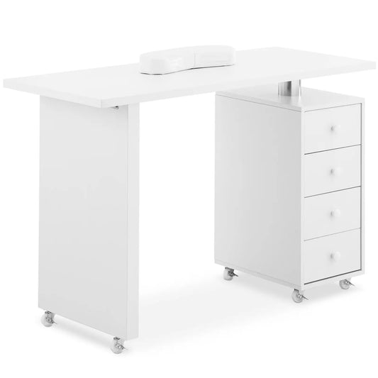 Physa Cosmetic manicure desk with palm rest 4 drawers 119 x 45 cm - white