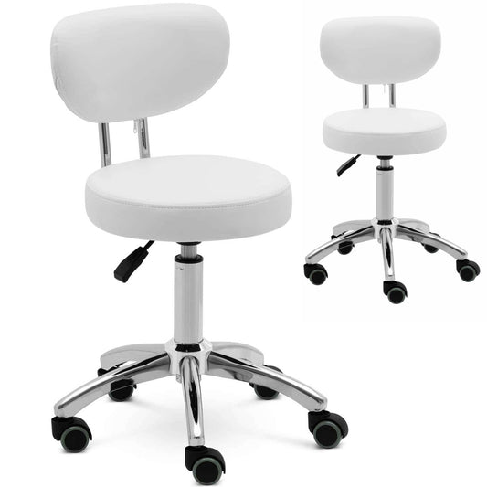 Physa Wheelchair stool hoker cosmetic with wheel support up to 150 kg ASCONA white