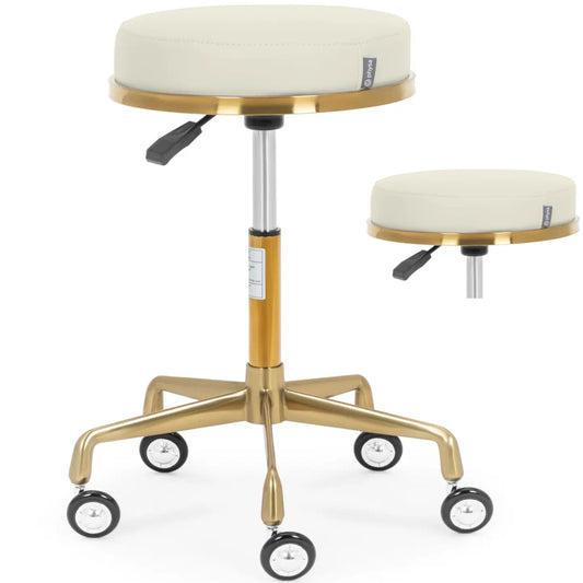 Physa Physa CASORIA swivel beauty stool on wheels - beige and gold