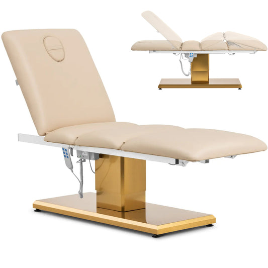 Physa VITERBO cosmetic chair for SPA tattoo massage 150 kg - beige and gold