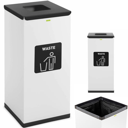 Ulsonix Steel bin for sorting mixed waste 30.5x30.5x70cm 60L