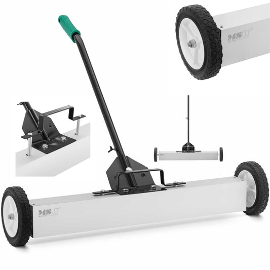 MSW Magnetic sweeper for collecting nails on wheels 75 cm wide