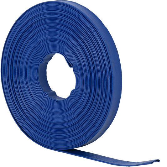 Hillvert Flat hose for garden water pump reinforced 1 1/2' 38 mm 0-7 bar 50 m