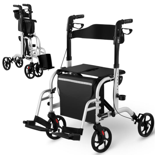 UNIPRODO Balcony Walker rehabilitation 2w1 with function of a trolley foldable with bag up to 136kg
