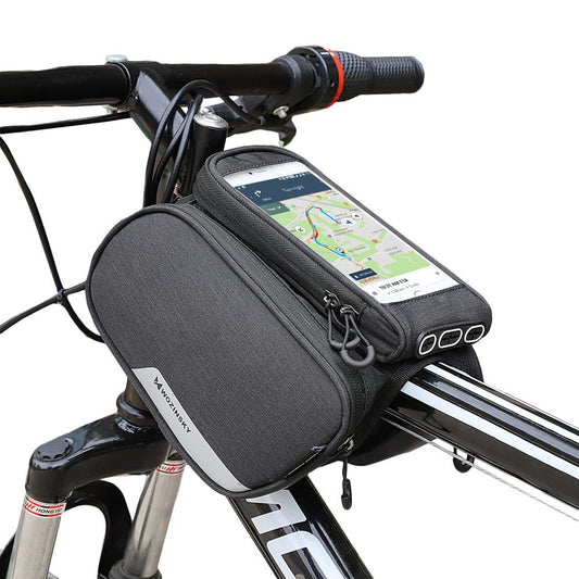 WOZINSKY Bike bag for frame + unhooked phone cover up to 6.5" 1.5l black