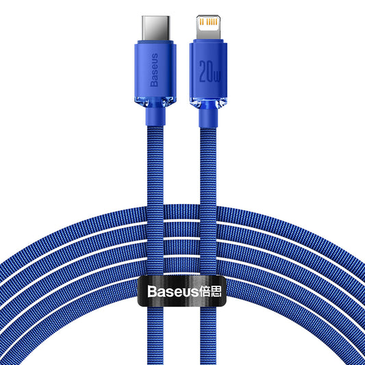 BASEUS Wire for fast charging and data transfer USB-C Iphone Lightning 20W 2m blue