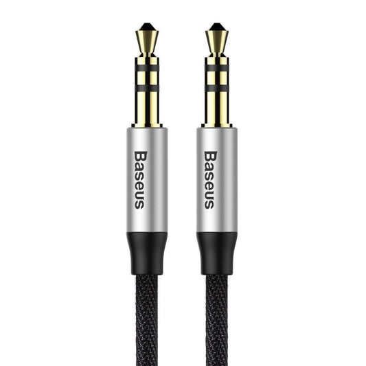 BASEUS Yiven M30 stereo audio cable audio 3.5 mm male mini jack 1m silver and black
