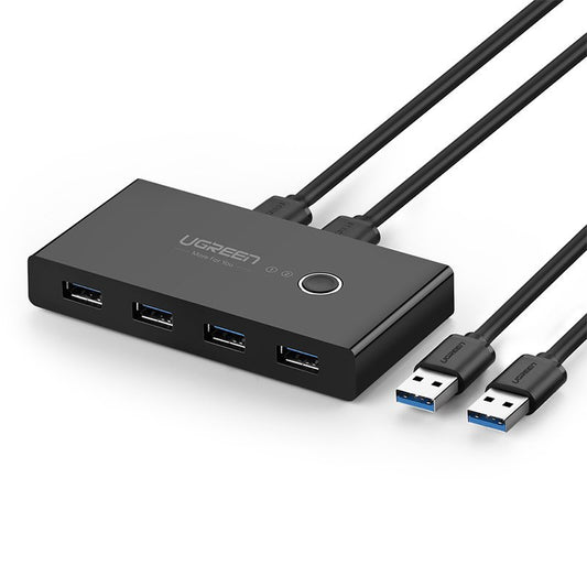 UGREEN Switch box HUB switch 4x USB 3.2 Gen 1 USB splitter for two computers - black