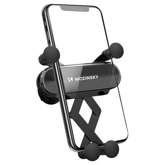 WOZINSKY Telephone holder for gravity car for ventilation grill black