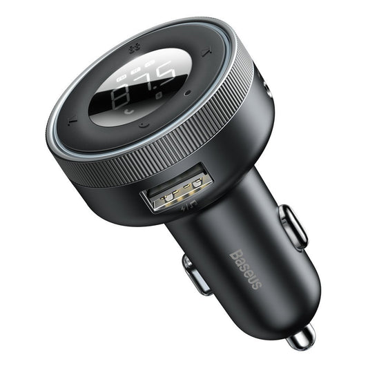 BASEUS FM transmitter MP3 car charger LED 2x USB Bluetooth black