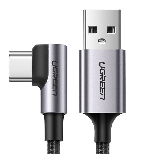 UGREEN Wire corner cable side USB plug - USB-C 1m 3A grey