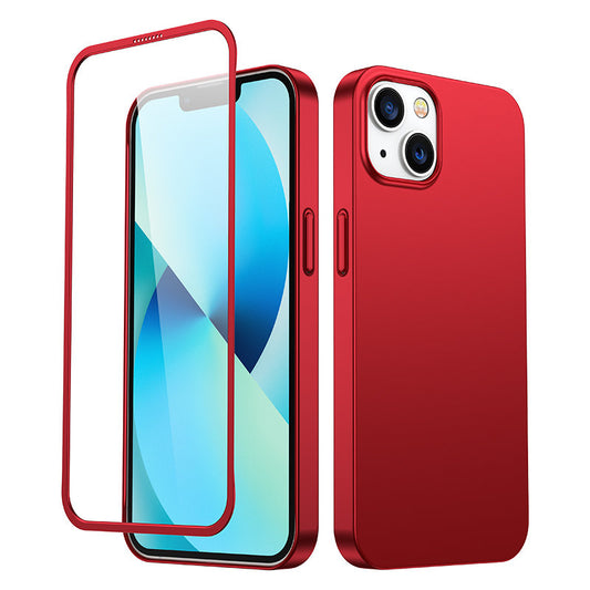 JOYROOM Case cover for iPhone 13 case for back and front + tempered glass red