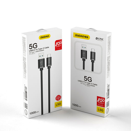 DUDAO USB cable - USB Type C Super Fast Charge 1 m black