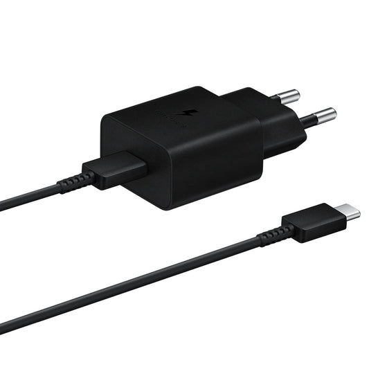SAMSUNG USB-C 15W PD AFC wall charger + black USB-C cable