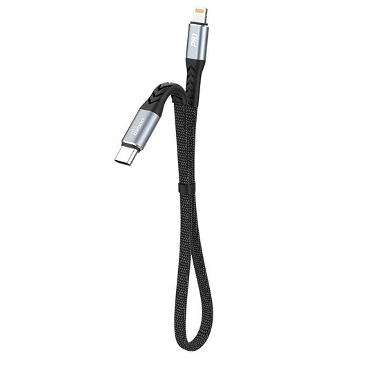 DUDAO Short flat cable for iPhone USB-C - Lightning L10P PD 20W 23cm black