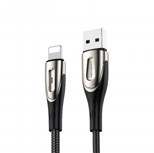 JOYROOM iPhone USB-A - Lightning Fast Charging Cable Sharp Series 1.2m black
