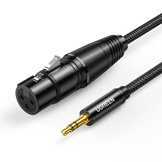 UGREEN Cable audio cable 3.5mm mini jack (male) - XLR (female) 1m black