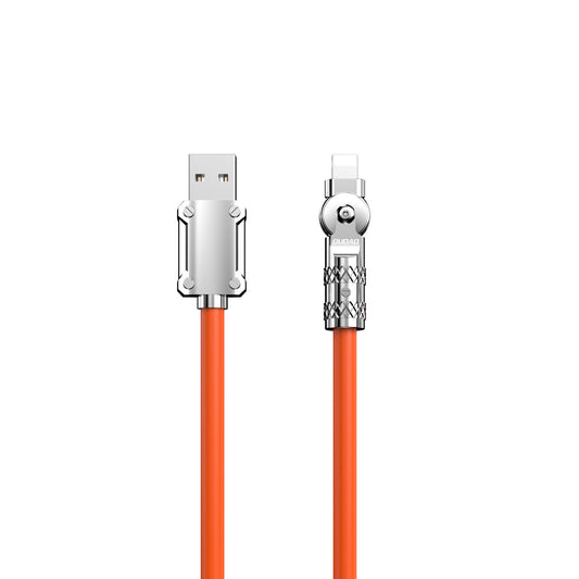 DUDAO Strong angled cable for iPhone USB-A - Lightning 30W 1m 180 rotation orange