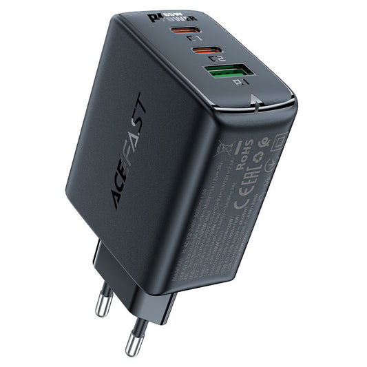 ACEFAST GaN fast charger 2x USB-C USB-A PPS PD QC4+ 65W black