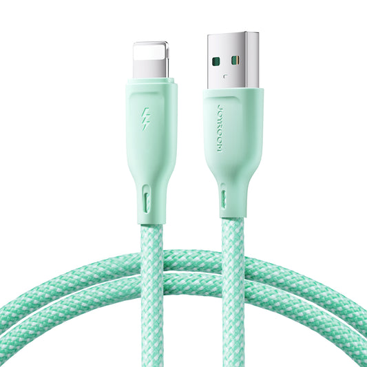 JOYROOM Cable for iPhone Multi-Color Series USB-A - Lightning 3A 1m green