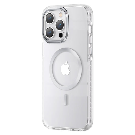 KINGXBAR Magnetic case for iPhone 14 Plus MagSafe PQY Ice Crystal Series silver