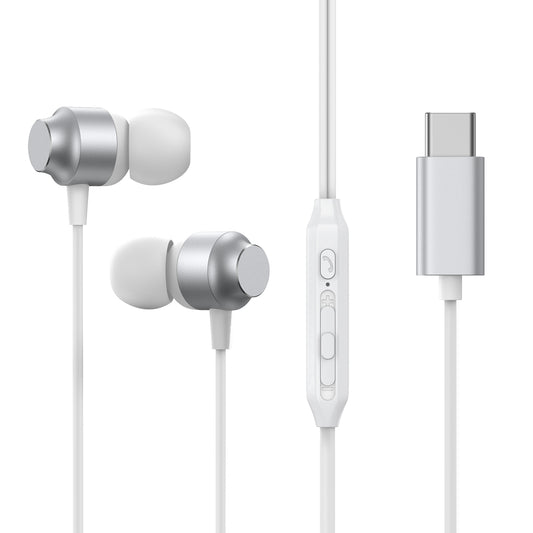 JOYROOM JR-EC06 USB-C in-ear headphones silver headset