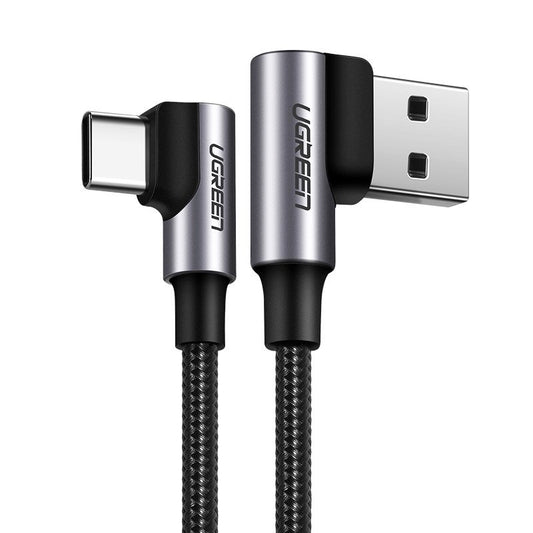 UGREEN Angled USB - USB-C QC 3.0 cable 3A 1m gray