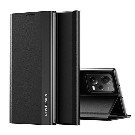 HURTEL Case cover with flap and stand for Xiaomi Redmi Note 12 5G / Poco X5 5G Sleep Case Pro black