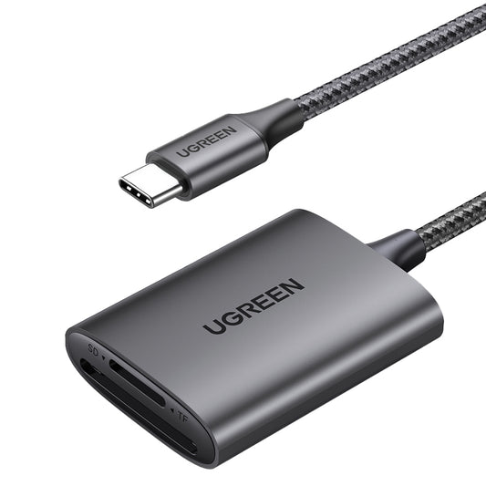UGREEN SD microSD MMC TF USB-C 5Gb/s card reader - gray