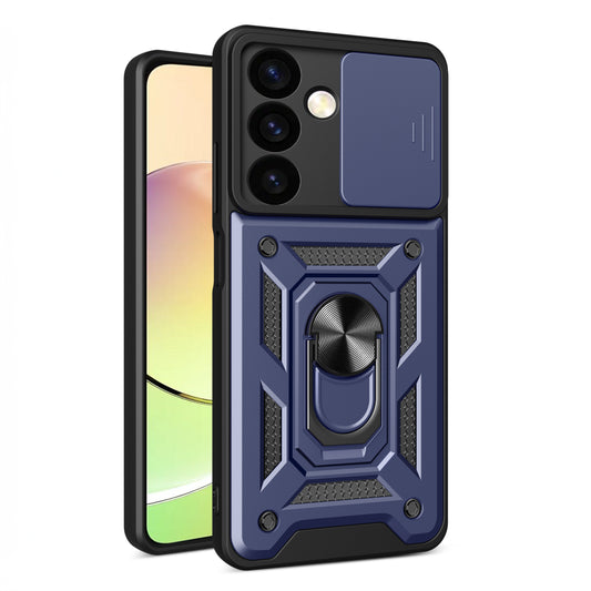 HURTEL Case with camera cover for Samsung Galaxy S24+ Hybrid Armor Camshield blue