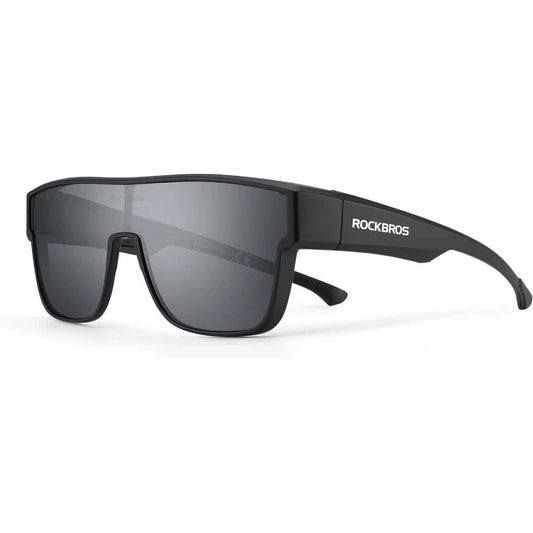 ROCKBROS Cycling glasses with polarized frame and UV 400 filter, gray