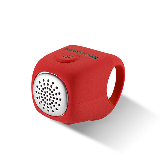 ROCKBROS Electronic bicycle bell in a silicone housing - red
