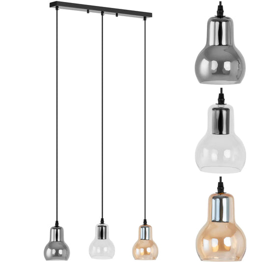 UNIPRODO Modern 3-point E27 ceiling lamp - glass bells