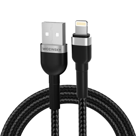 WOZINSKY Braided cable for iPhone USB-A - Lightning 2.4A 1m black