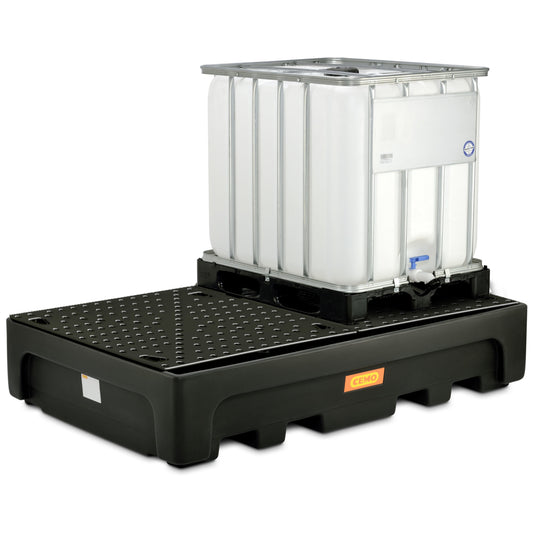 GSG24 Spill bathtub, base for 2 IBC 1100L tanks, plastic PE CEMO 10952