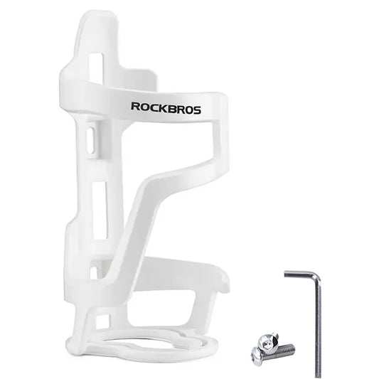 ROCKBROS Polycarbonate bicycle bottle holder, water bottle diameter. 51-73 mm - white