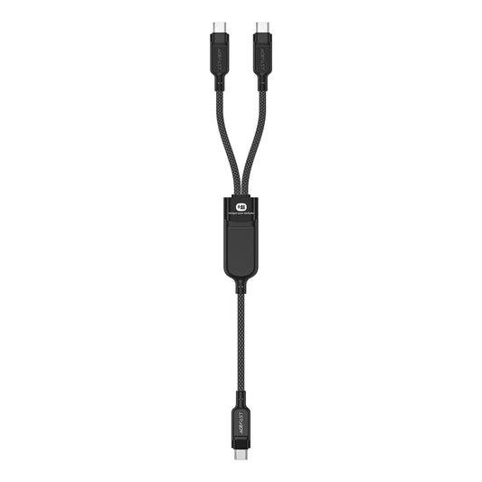 ACEFAST 2in1 Cable double USB-C - 2x USB-C 100W 480Mb/s - black
