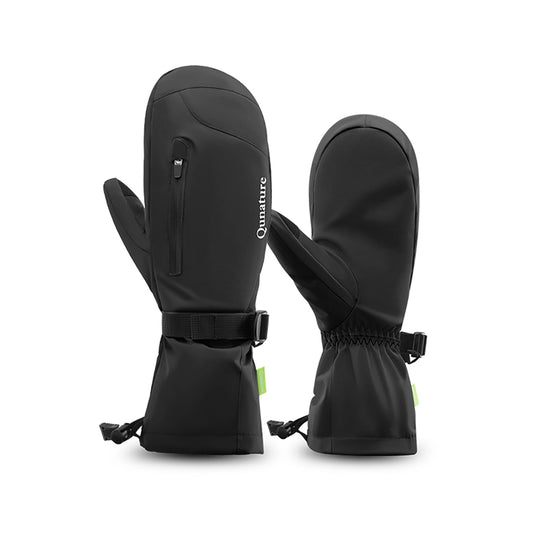 Qunature Full Length fingerless ski gloves, size M, waterproof - black