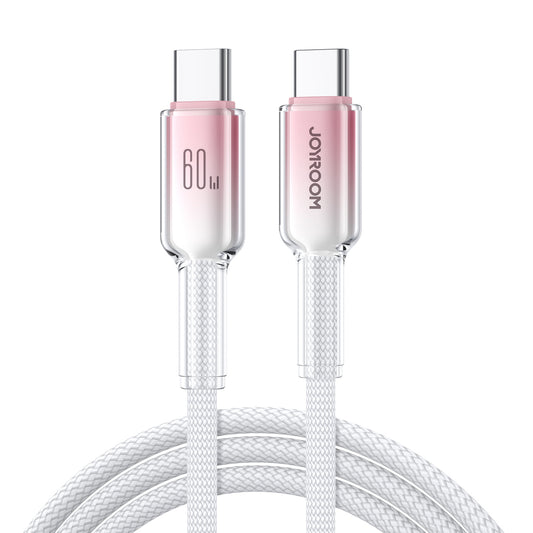 JOYROOM Crystal-Clear Series 60W USB-C - USB-C cable 1.2m - white